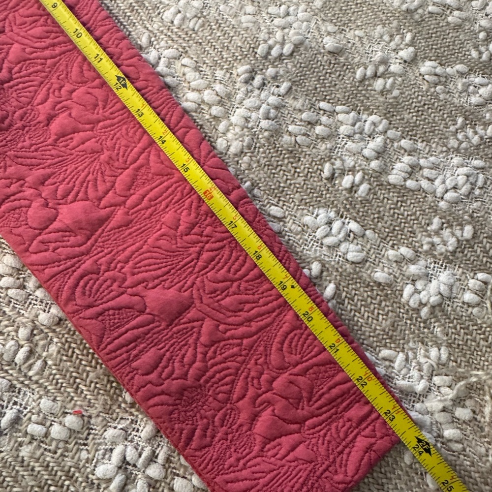 Isaac Mizrahi Live Quilt Jacket Coral  Zip Floral Cottagecore Sz Small - Picture 8 of 8